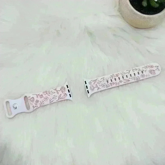 Pink Dream Bundle Dual Power pouch Wristlet w/ Pink Floral Band for Apple Watch - Picture 7 of 10